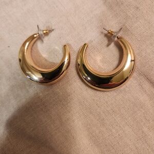 Elegant Big Gold Hoop Earrings